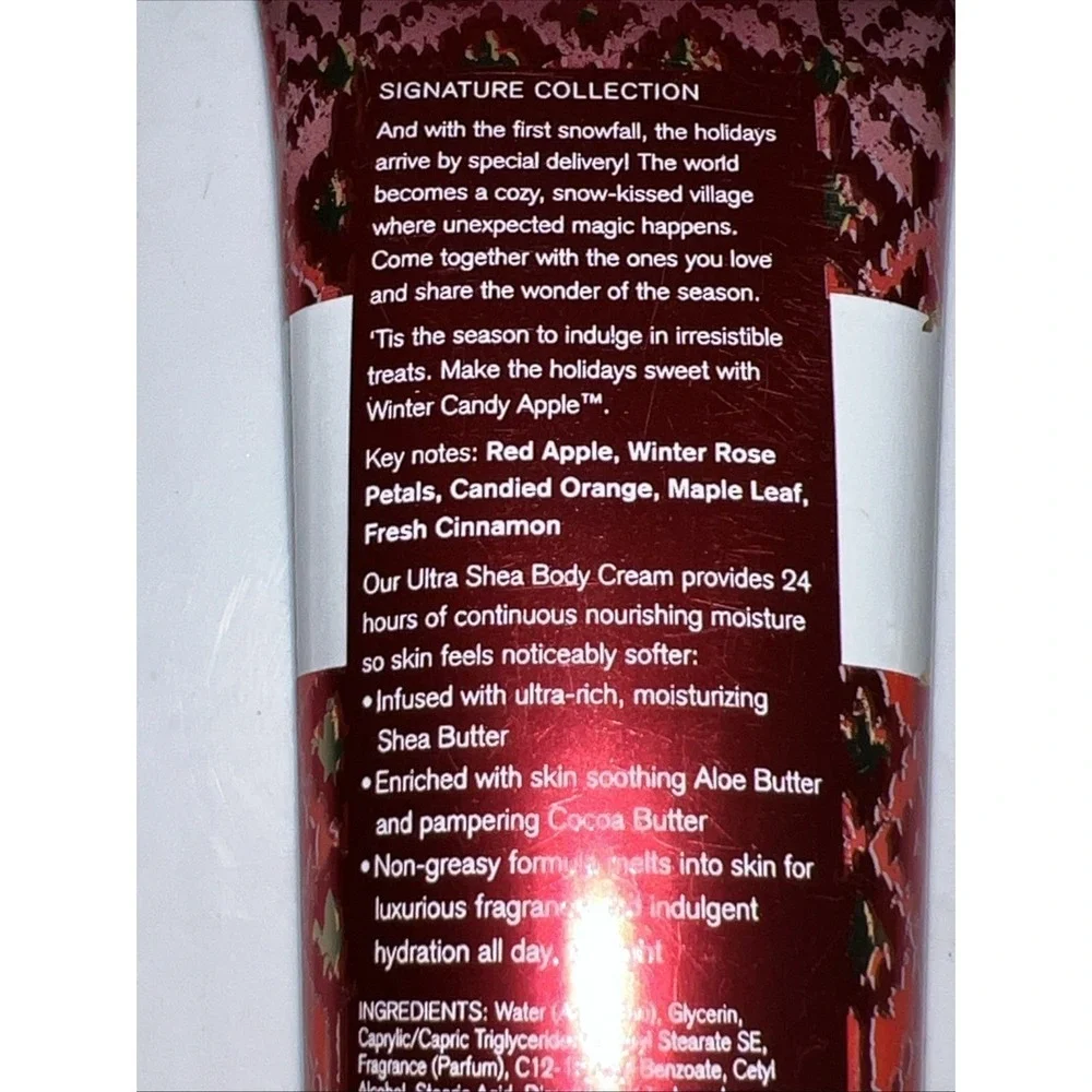 Bath And Body Works Winter Candy Apple‎ Body Cream And Sparkling Scrub Set 8 Oz